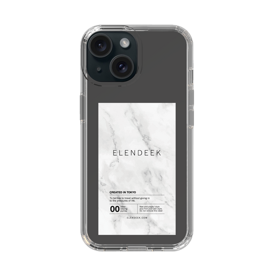 Slim Protection Case［ ELENDEEK - Logo Sticker - Marble ］