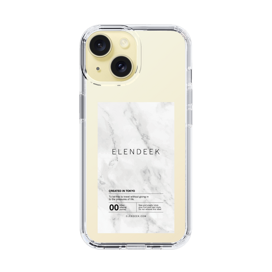 Slim Protection Case［ ELENDEEK - Logo Sticker - Marble ］