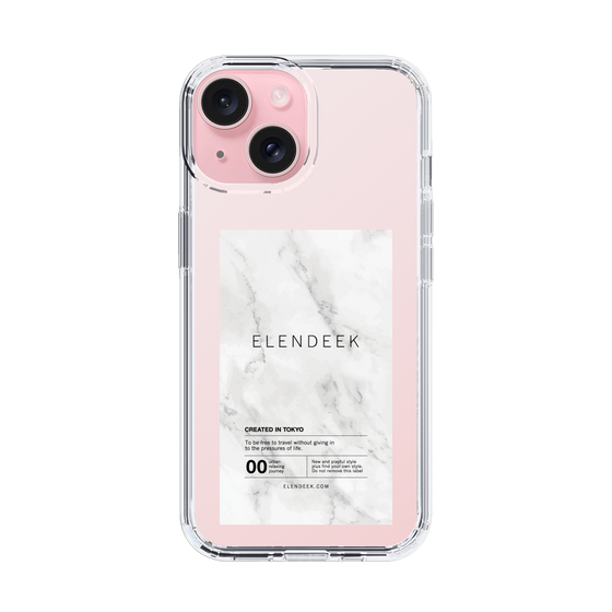 Slim Protection Case［ ELENDEEK - Logo Sticker - Marble ］