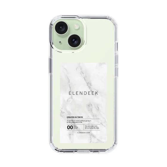 Slim Protection Case［ ELENDEEK - Logo Sticker - Marble ］