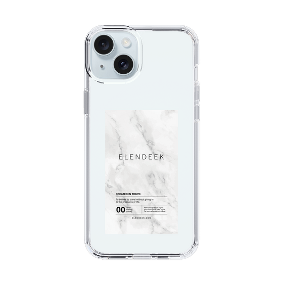 Slim Protection Case［ ELENDEEK - Logo Sticker - Marble ］