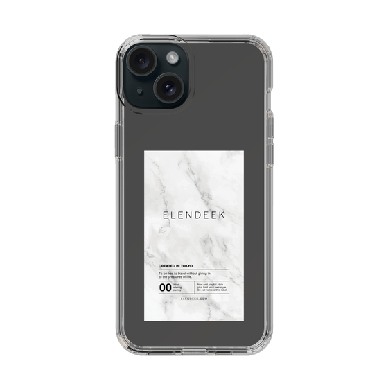Slim Protection Case［ ELENDEEK - Logo Sticker - Marble ］