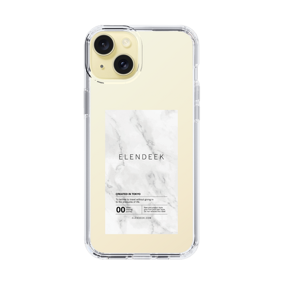 Slim Protection Case［ ELENDEEK - Logo Sticker - Marble ］