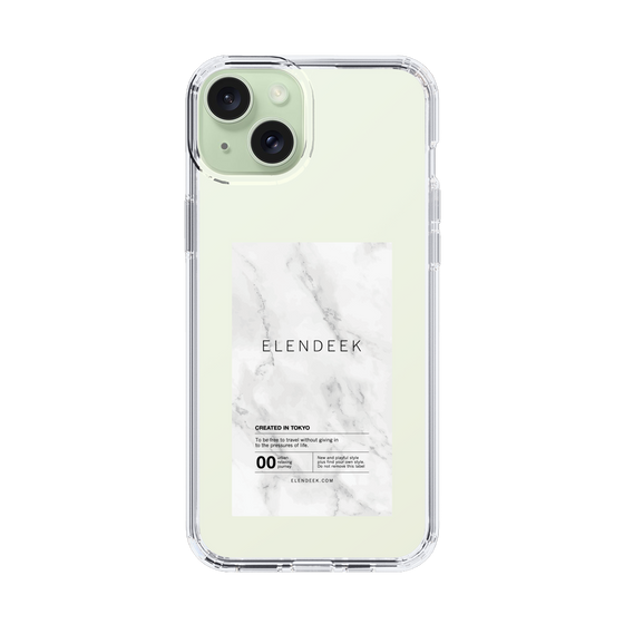 Slim Protection Case［ ELENDEEK - Logo Sticker - Marble ］