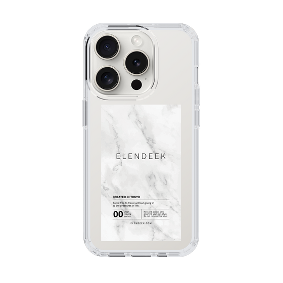 Slim Protection Case［ ELENDEEK - Logo Sticker - Marble ］