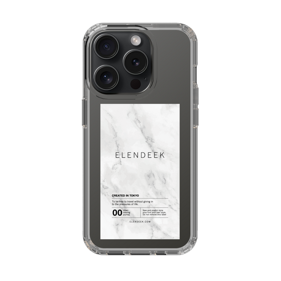 Slim Protection Case［ ELENDEEK - Logo Sticker - Marble ］