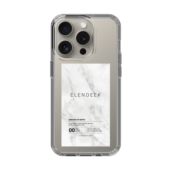 Slim Protection Case［ ELENDEEK - Logo Sticker - Marble ］