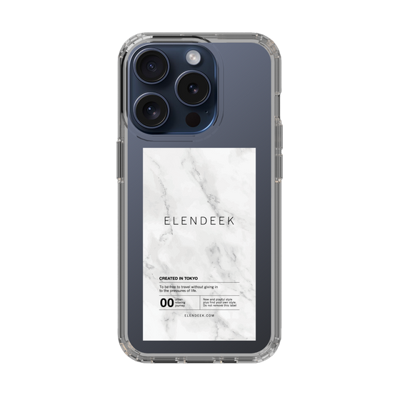 Slim Protection Case［ ELENDEEK - Logo Sticker - Marble ］
