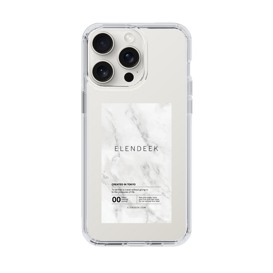Slim Protection Case［ ELENDEEK - Logo Sticker - Marble ］