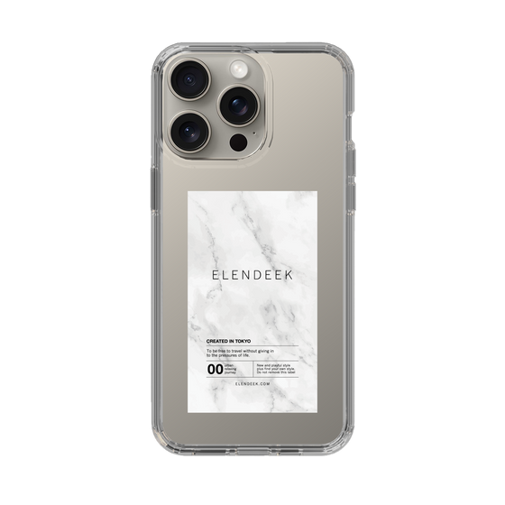 Slim Protection Case［ ELENDEEK - Logo Sticker - Marble ］