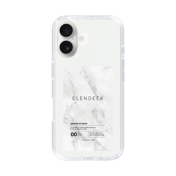 Slim Protection Case［ ELENDEEK - Logo Sticker - Marble ］