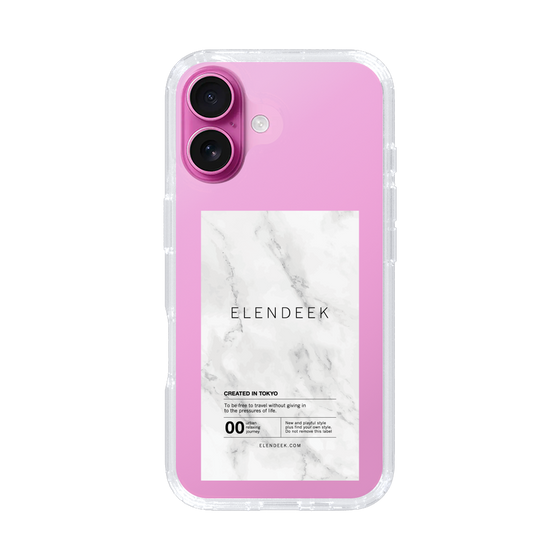 Slim Protection Case［ ELENDEEK - Logo Sticker - Marble ］