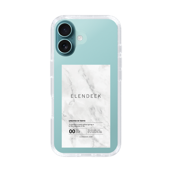 Slim Protection Case［ ELENDEEK - Logo Sticker - Marble ］