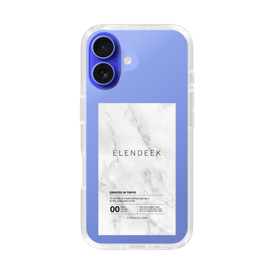 Slim Protection Case［ ELENDEEK - Logo Sticker - Marble ］