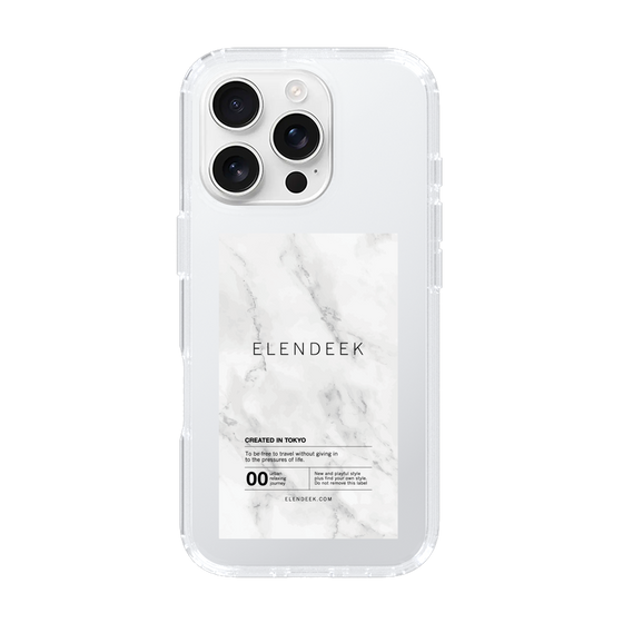 Slim Protection Case［ ELENDEEK - Logo Sticker - Marble ］