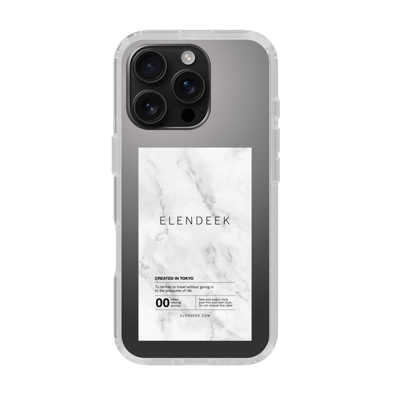 Slim Protection Case［ ELENDEEK - Logo Sticker - Marble ］