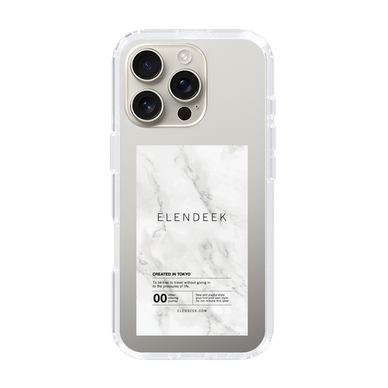 Slim Protection Case［ ELENDEEK - Logo Sticker - Marble ］