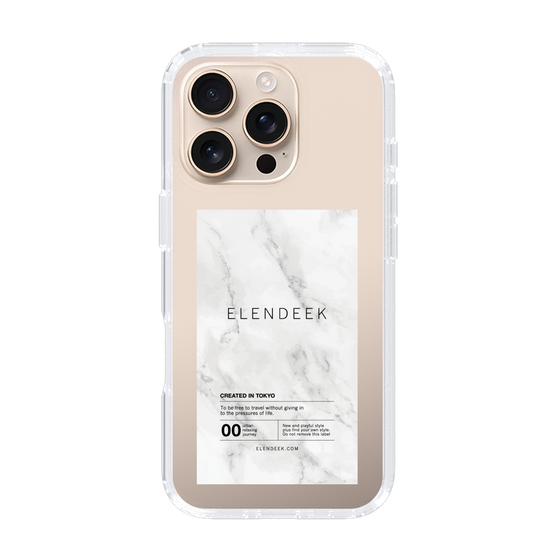 Slim Protection Case［ ELENDEEK - Logo Sticker - Marble ］