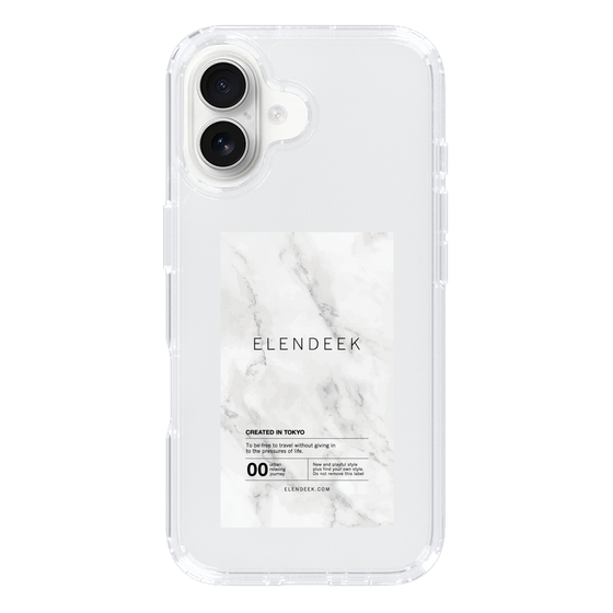 Slim Protection Case［ ELENDEEK - Logo Sticker - Marble ］