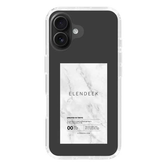 Slim Protection Case［ ELENDEEK - Logo Sticker - Marble ］