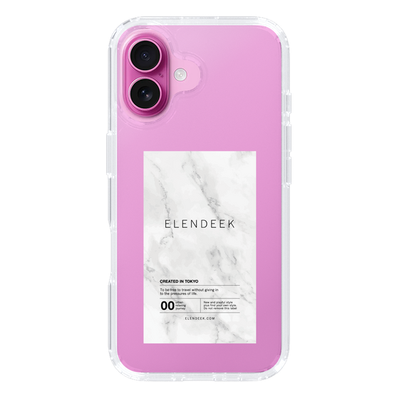 Slim Protection Case［ ELENDEEK - Logo Sticker - Marble ］