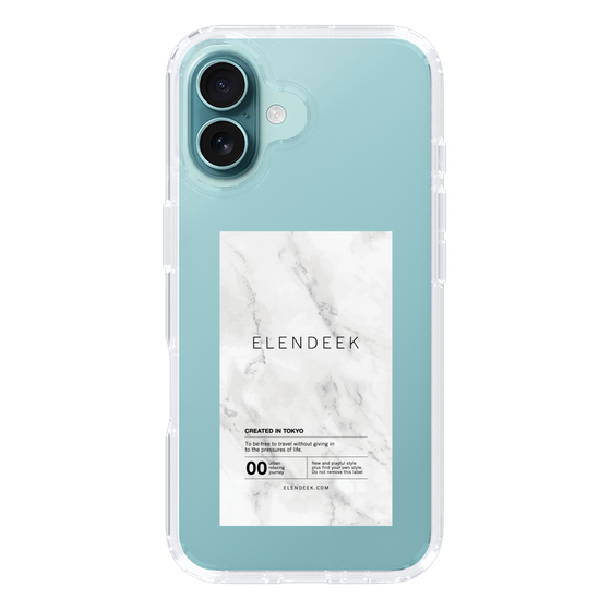Slim Protection Case［ ELENDEEK - Logo Sticker - Marble ］