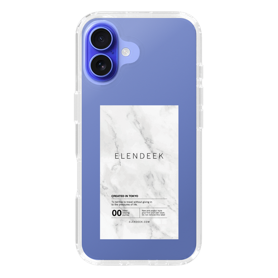 Slim Protection Case［ ELENDEEK - Logo Sticker - Marble ］