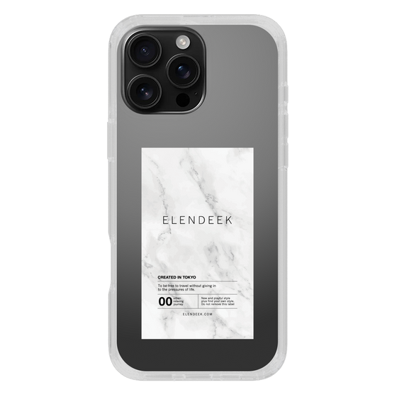 Slim Protection Case［ ELENDEEK - Logo Sticker - Marble ］