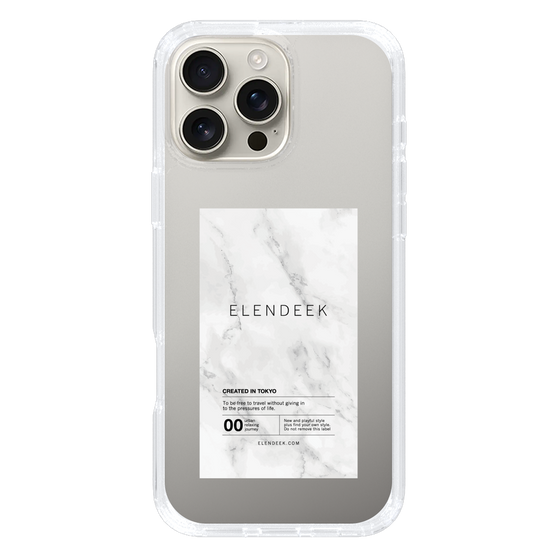 Slim Protection Case［ ELENDEEK - Logo Sticker - Marble ］
