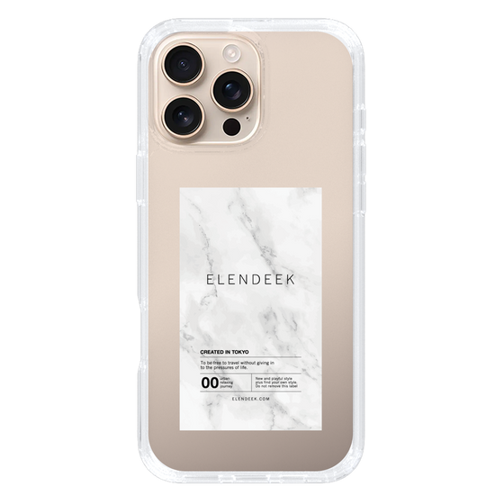 Slim Protection Case［ ELENDEEK - Logo Sticker - Marble ］