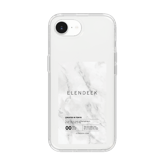 Slim Protection Case［ ELENDEEK - Logo Sticker - Marble ］