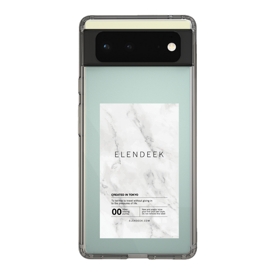 Slim Protection Case［ ELENDEEK - Logo Sticker - Marble ］