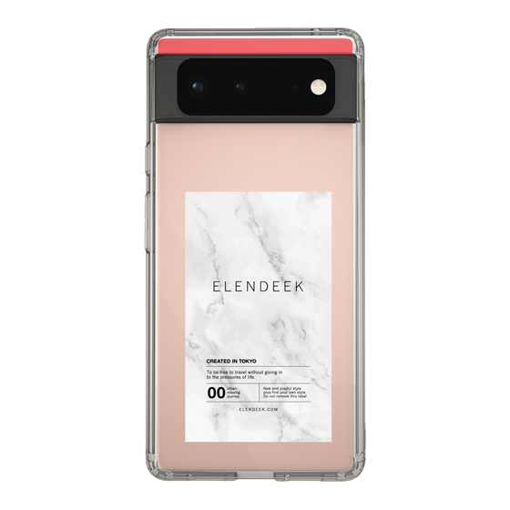 Slim Protection Case［ ELENDEEK - Logo Sticker - Marble ］