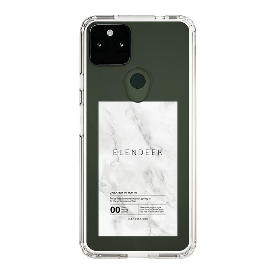 Slim Protection Case［ ELENDEEK - Logo Sticker - Marble ］