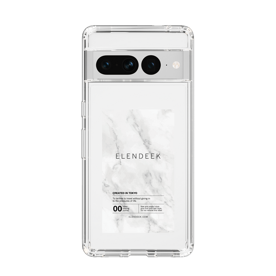 Slim Protection Case［ ELENDEEK - Logo Sticker - Marble ］