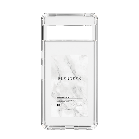 Slim Protection Case［ ELENDEEK - Logo Sticker - Marble ］