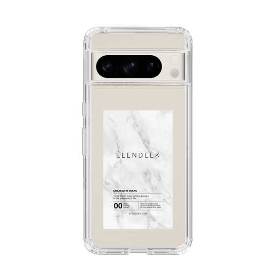 Slim Protection Case［ ELENDEEK - Logo Sticker - Marble ］