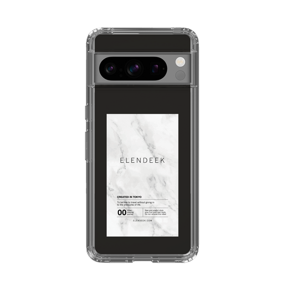Slim Protection Case［ ELENDEEK - Logo Sticker - Marble ］