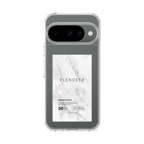 Slim Protection Case［ ELENDEEK - Logo Sticker - Marble ］
