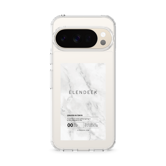 Slim Protection Case［ ELENDEEK - Logo Sticker - Marble ］