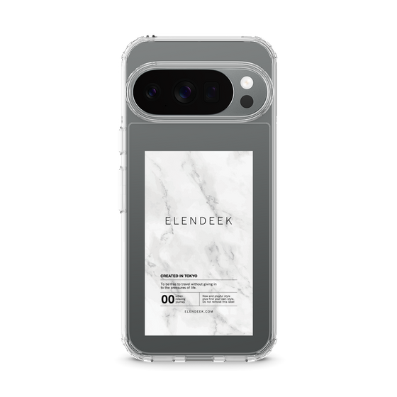 Slim Protection Case［ ELENDEEK - Logo Sticker - Marble ］