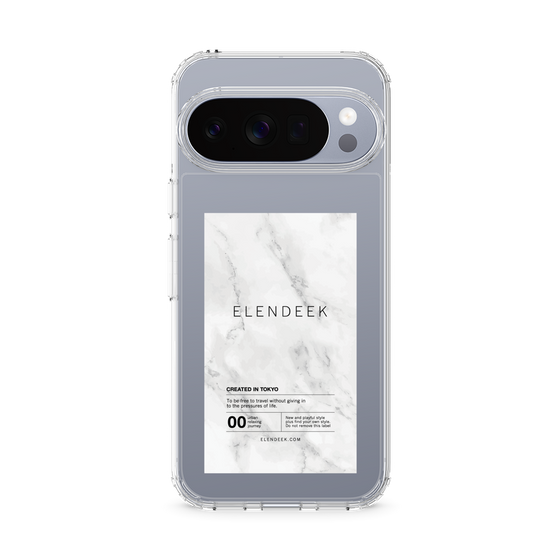 Slim Protection Case［ ELENDEEK - Logo Sticker - Marble ］