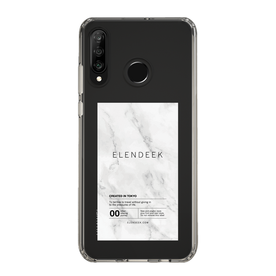 Slim Protection Case［ ELENDEEK - Logo Sticker - Marble ］