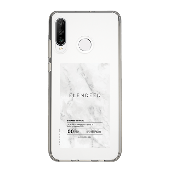 Slim Protection Case［ ELENDEEK - Logo Sticker - Marble ］