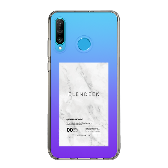 Slim Protection Case［ ELENDEEK - Logo Sticker - Marble ］