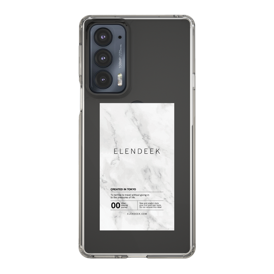 Slim Protection Case［ ELENDEEK - Logo Sticker - Marble ］