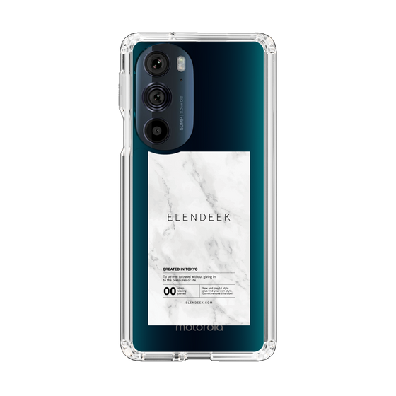 Slim Protection Case［ ELENDEEK - Logo Sticker - Marble ］