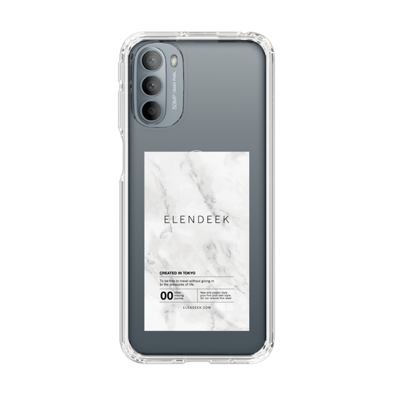 Slim Protection Case［ ELENDEEK - Logo Sticker - Marble ］
