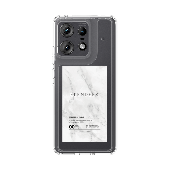 Slim Protection Case［ ELENDEEK - Logo Sticker - Marble ］