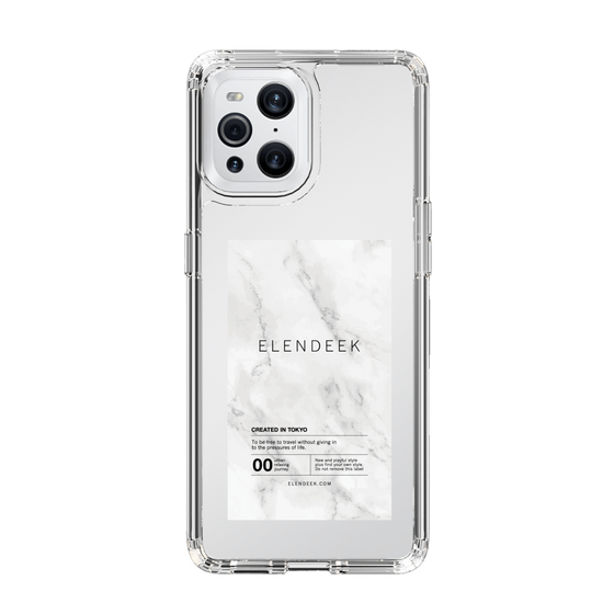 Slim Protection Case［ ELENDEEK - Logo Sticker - Marble ］